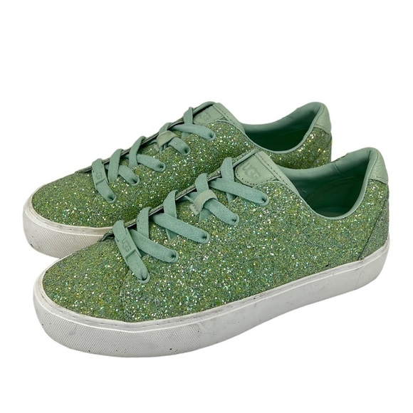 UGG Zilo Platform Women's Green Glitter Sneakers - Picture 6 of 16